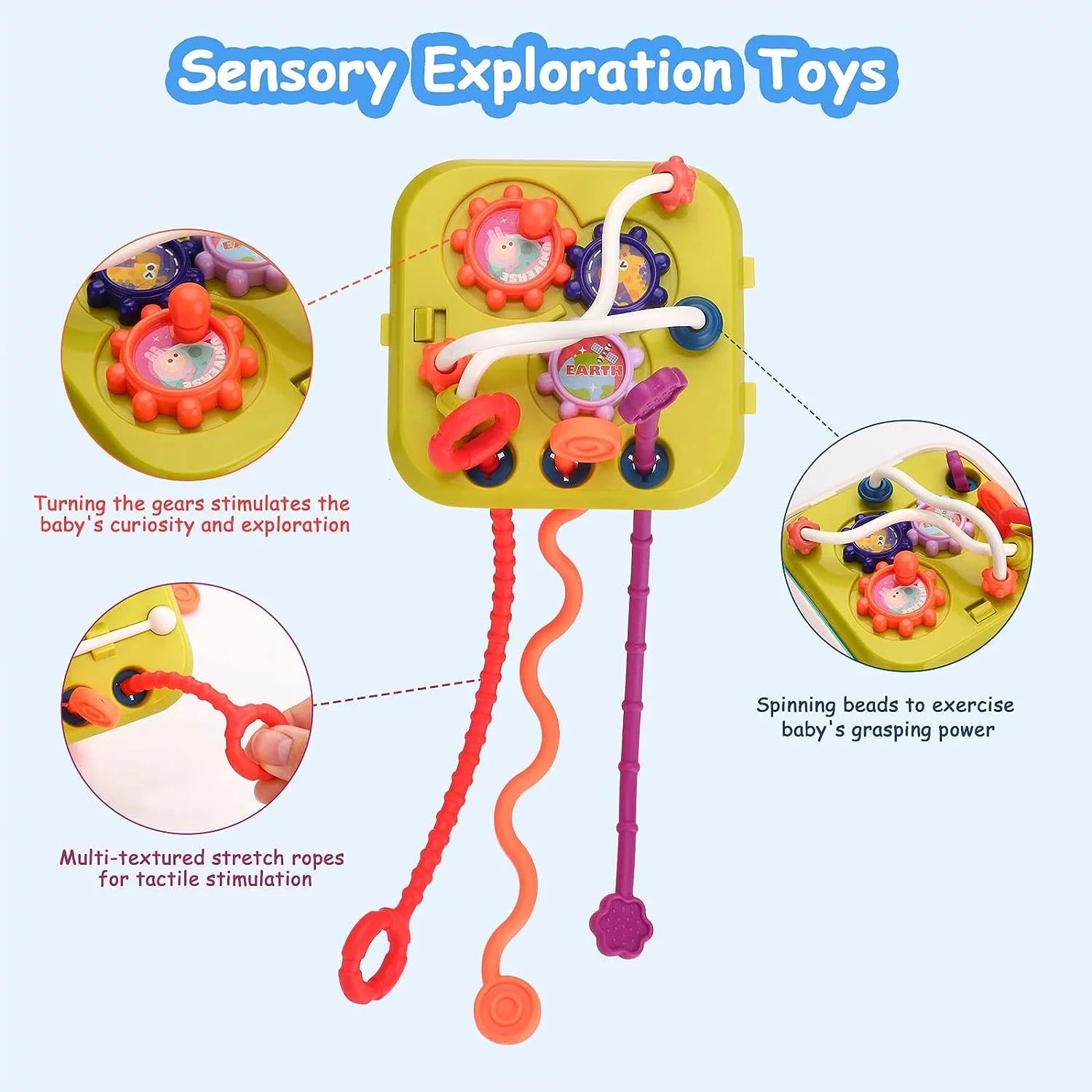 7-In-1 Baby Sensory Montessori Toys for 1 Year Old, Toddler Toys for 1 2 Year Old Boys Girls Birthday Gifts, Baby Toys 6 to 12 Months, Multifunction Learning Education Preschool Toys