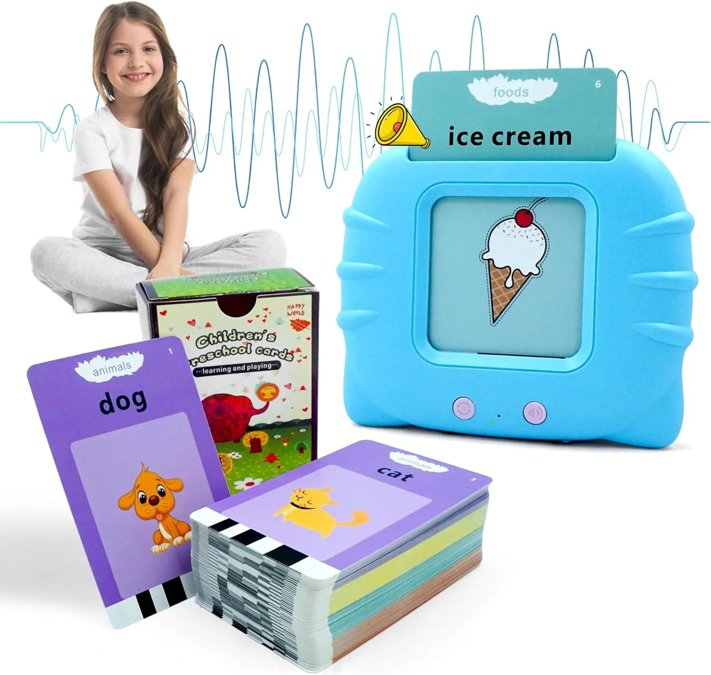 Kids Toddler Talking Flash Cards Electronic Learning System