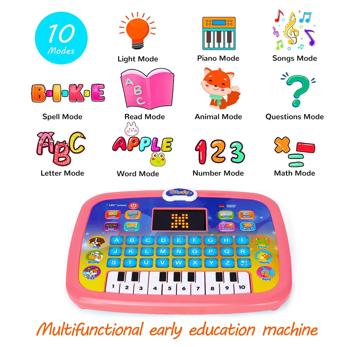 Educational Toys for 1 2 3 Year Olds,Kids Learning Toy Gift for Toddlers Tablets Toys Gifts for 4 Year Old Toddlers Kids Age 1-4 Girls Birthday Gifts for Children Boy Girl