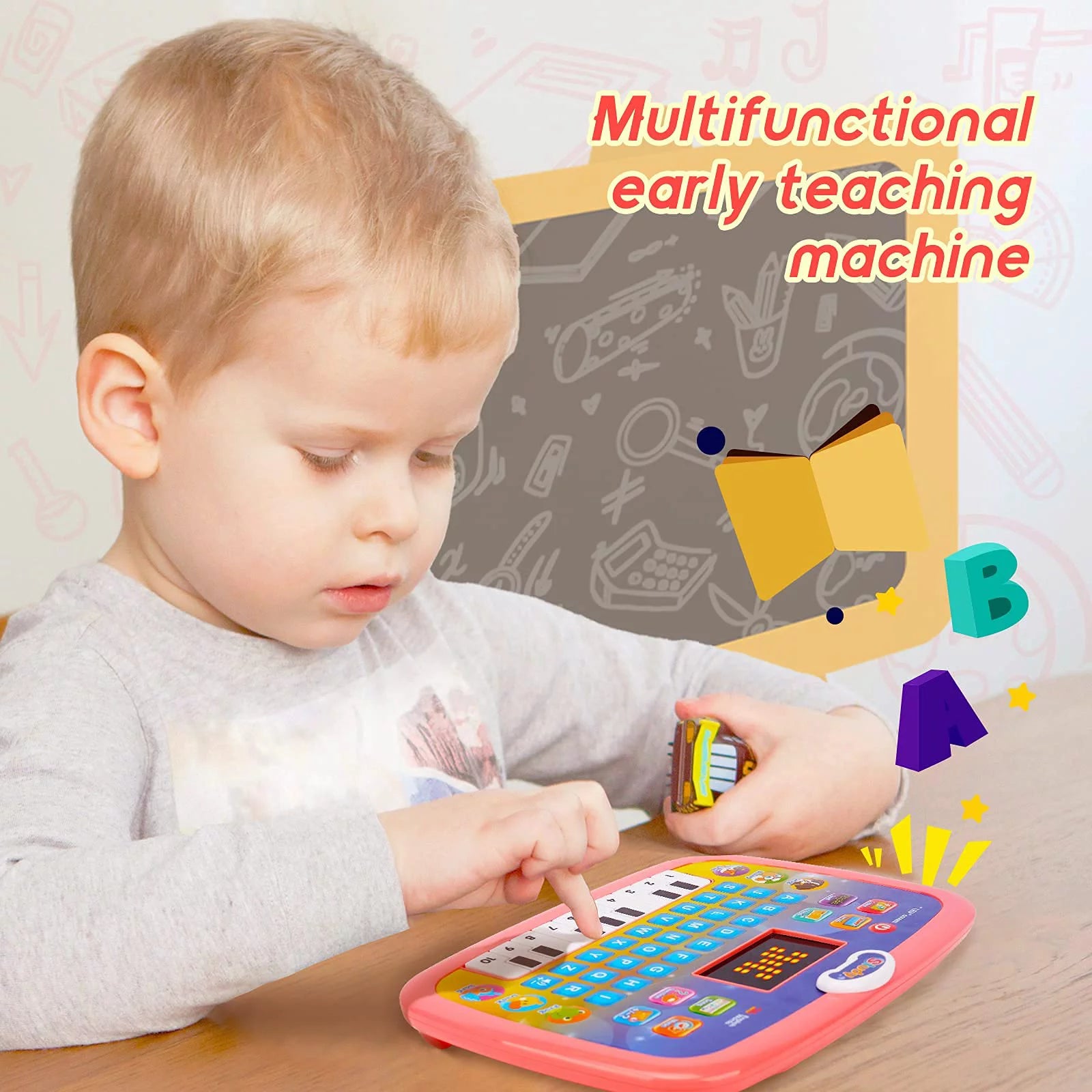 Educational Toys for 1 2 3 Year Olds,Kids Learning Toy Gift for Toddlers Tablets Toys Gifts for 4 Year Old Toddlers Kids Age 1-4 Girls Birthday Gifts for Children Boy Girl