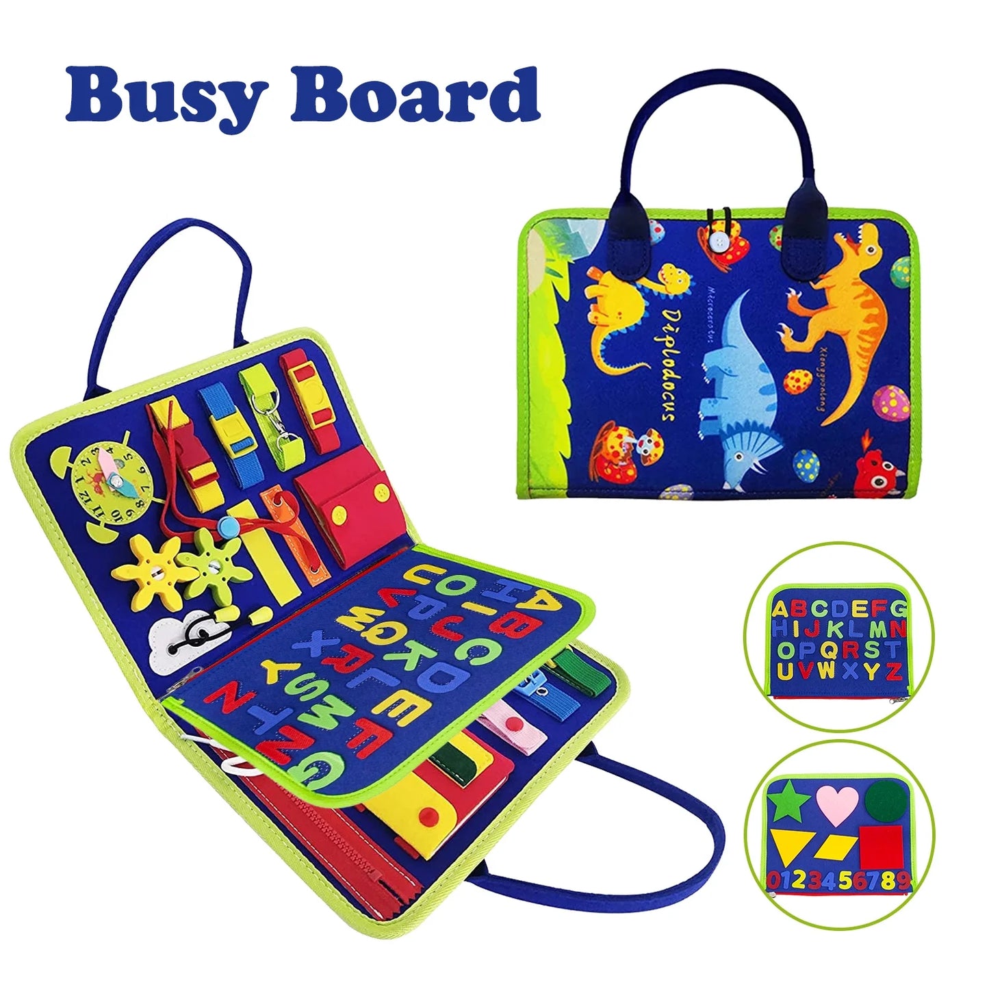 Busy Board Preschool Learning Toys for Toddlers 1 2 3 4 Years Old, Montessori Sensory Board Toddler Activities Board as Toddler Travel Toys