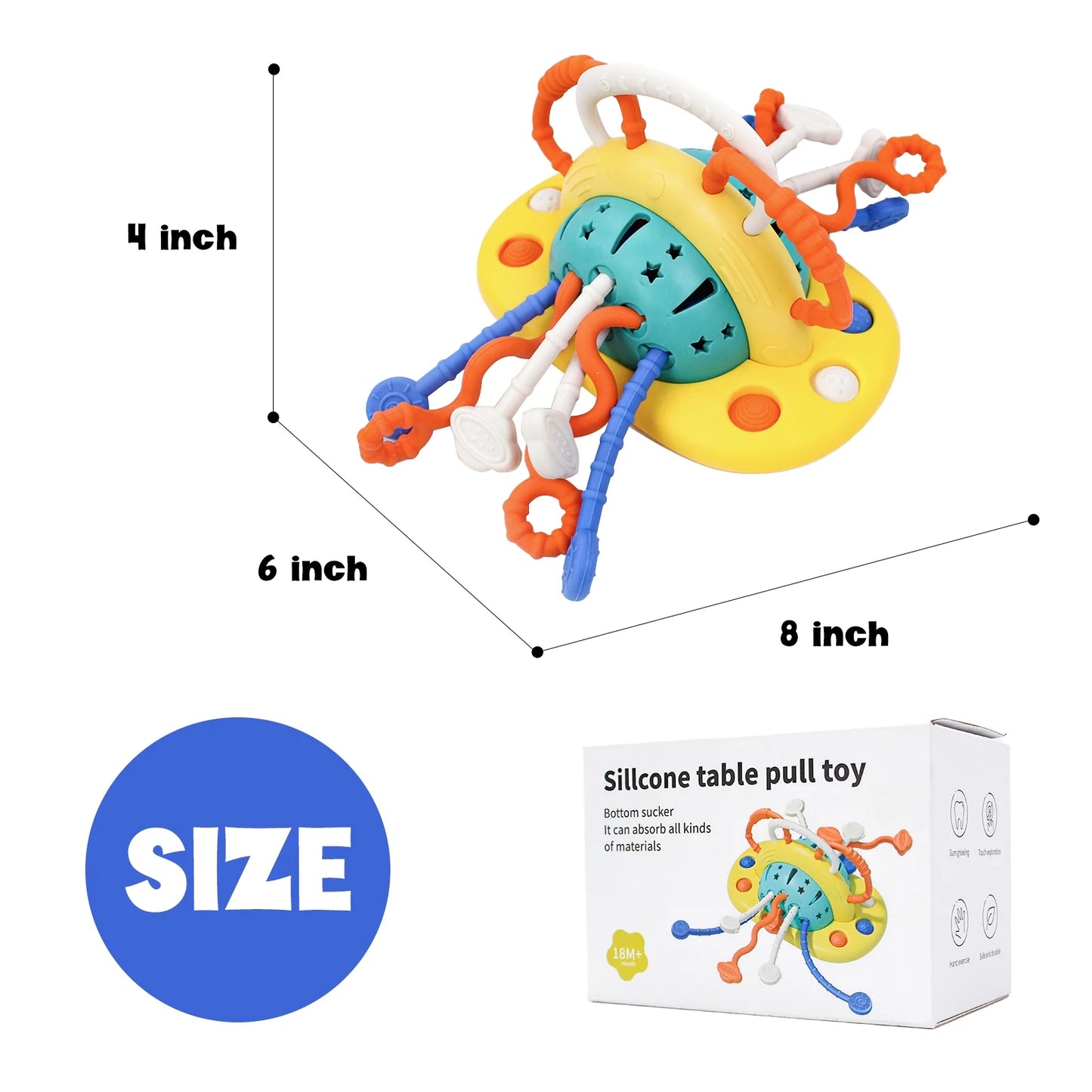 Baby Toys High Chair Toys with Suction Cup Toddler Pull String Toys for 6 12 Month Child Montessori Toy for 1 Year Gift