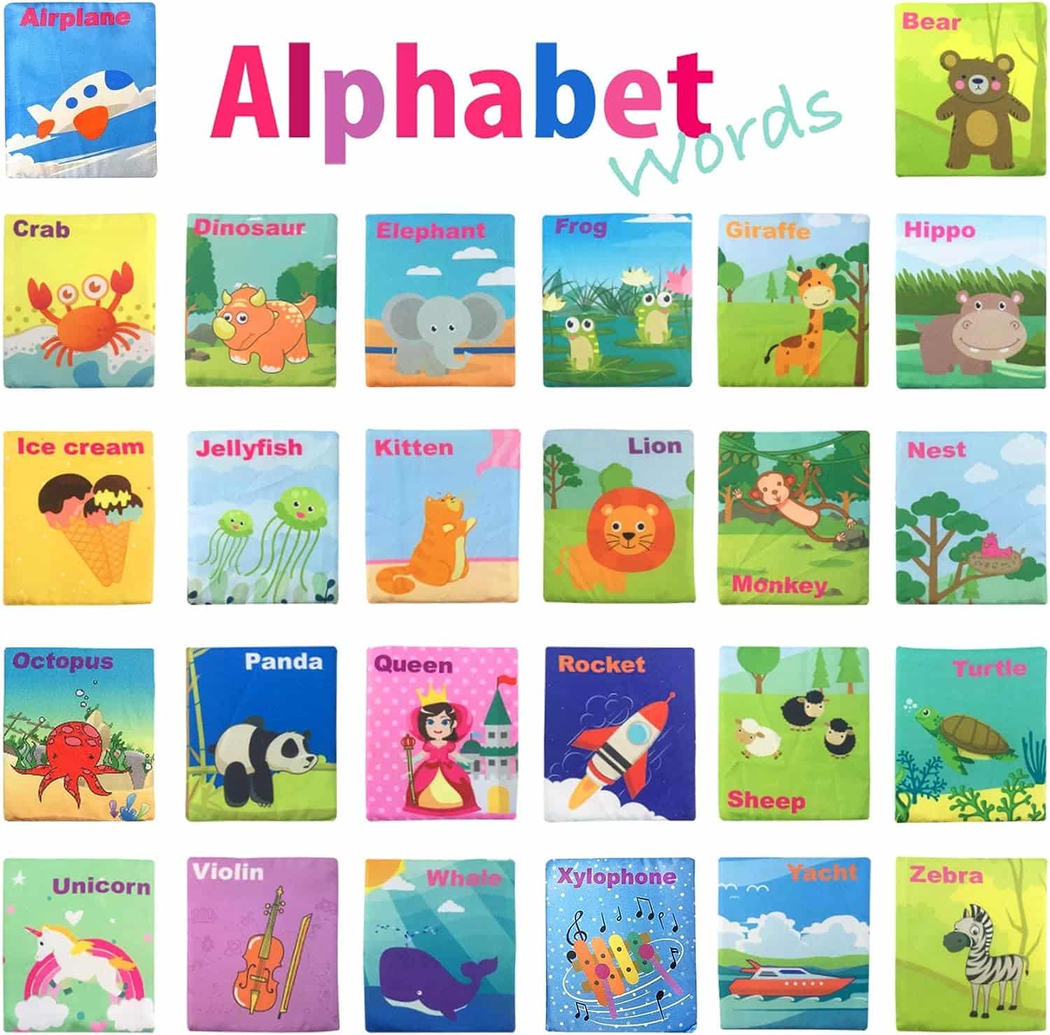 Enhance Early Learning with 26 Soft Alphabet Cards for Babies and Toddlers