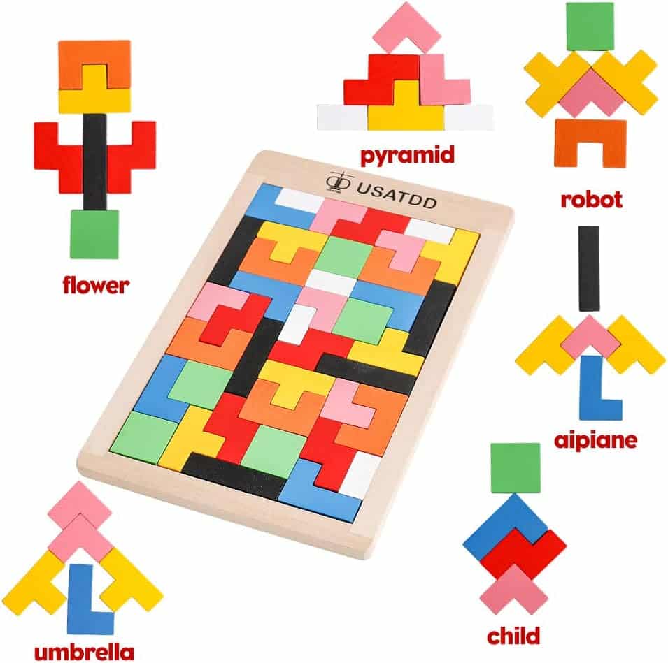 USATDD Wooden Puzzles Blocks Brain Teasers Toy Review