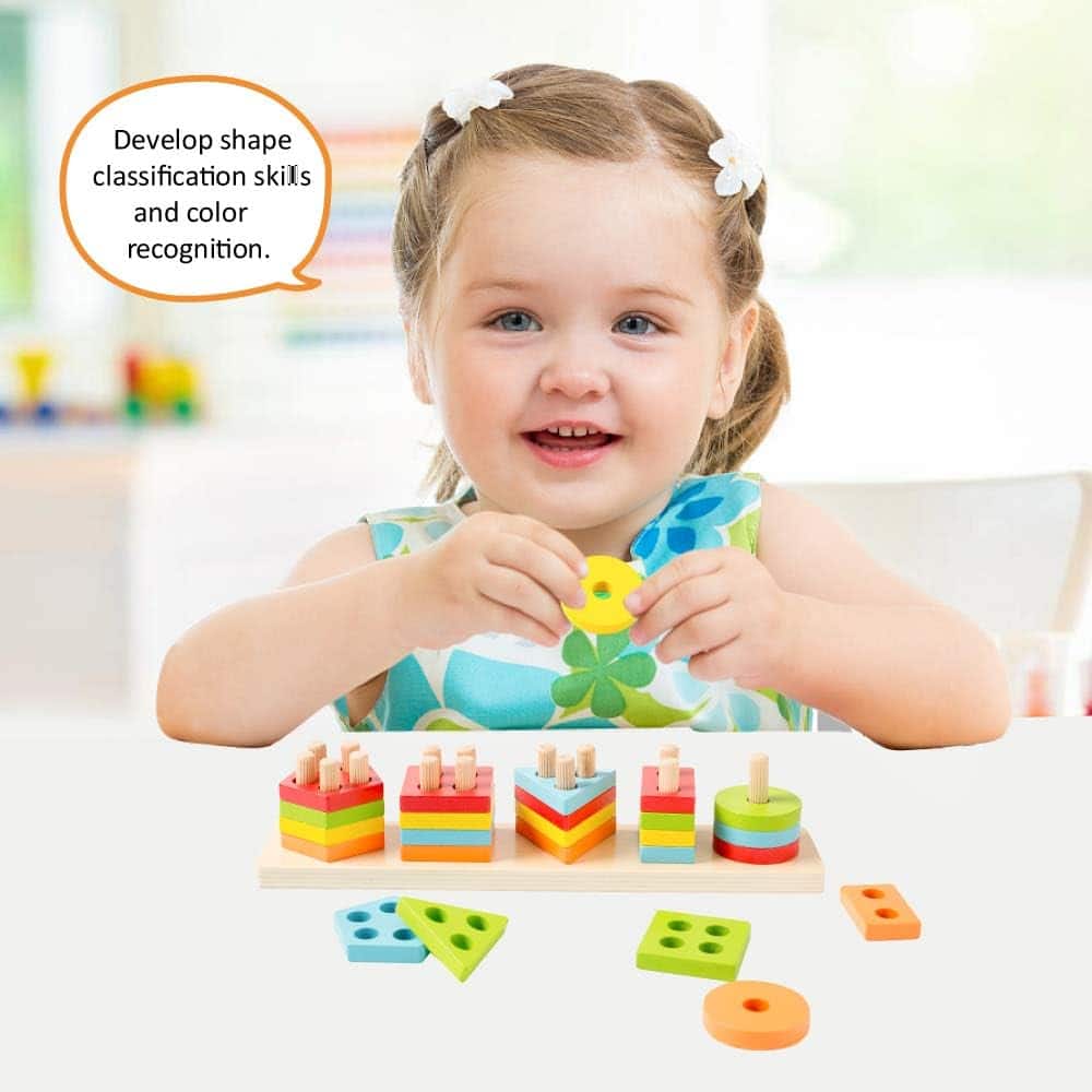 Review: WOOD CITY Wooden Sorting & Stacking Toy - An Educational and Entertaining Toy for Toddlers