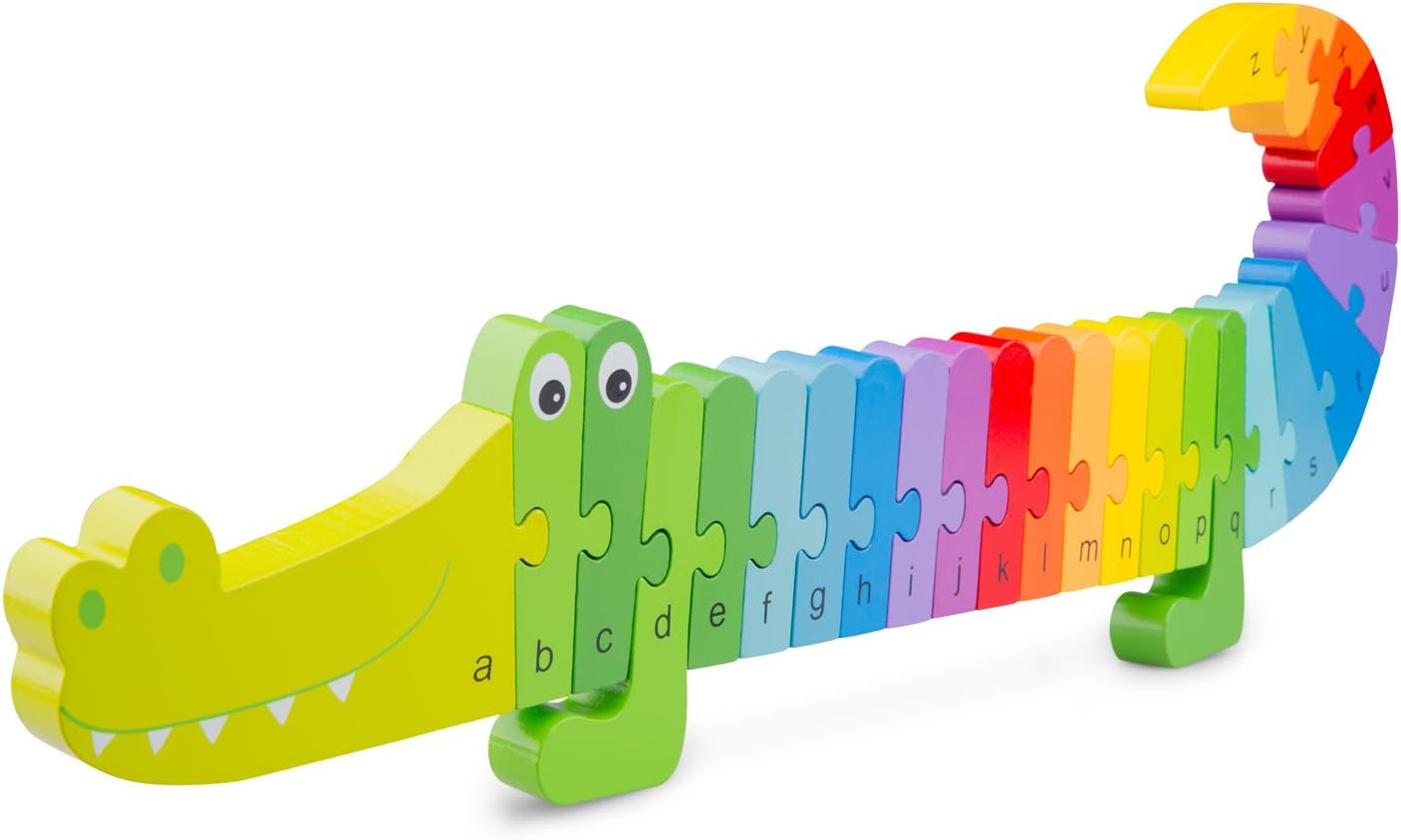 Review: New Classic Toys Alphabet Puzzle Crocodile - A Fun and Educational Wooden Toy for Toddlers