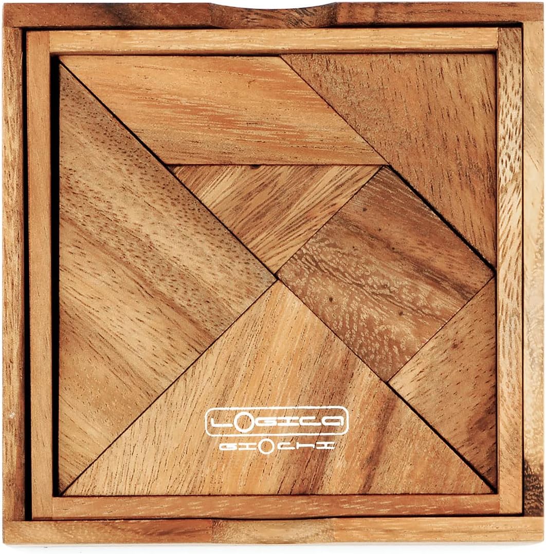 Logica Puzzles Art. Tangram - The Ultimate Brain Teaser in Fine Wood