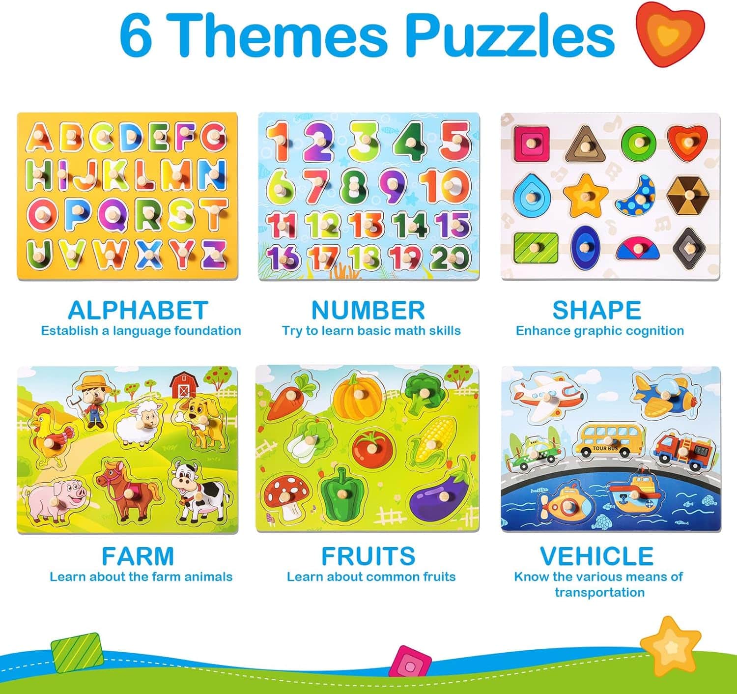Wooden Puzzles for Toddlers 1-3: A Fun and Educational Toy Review