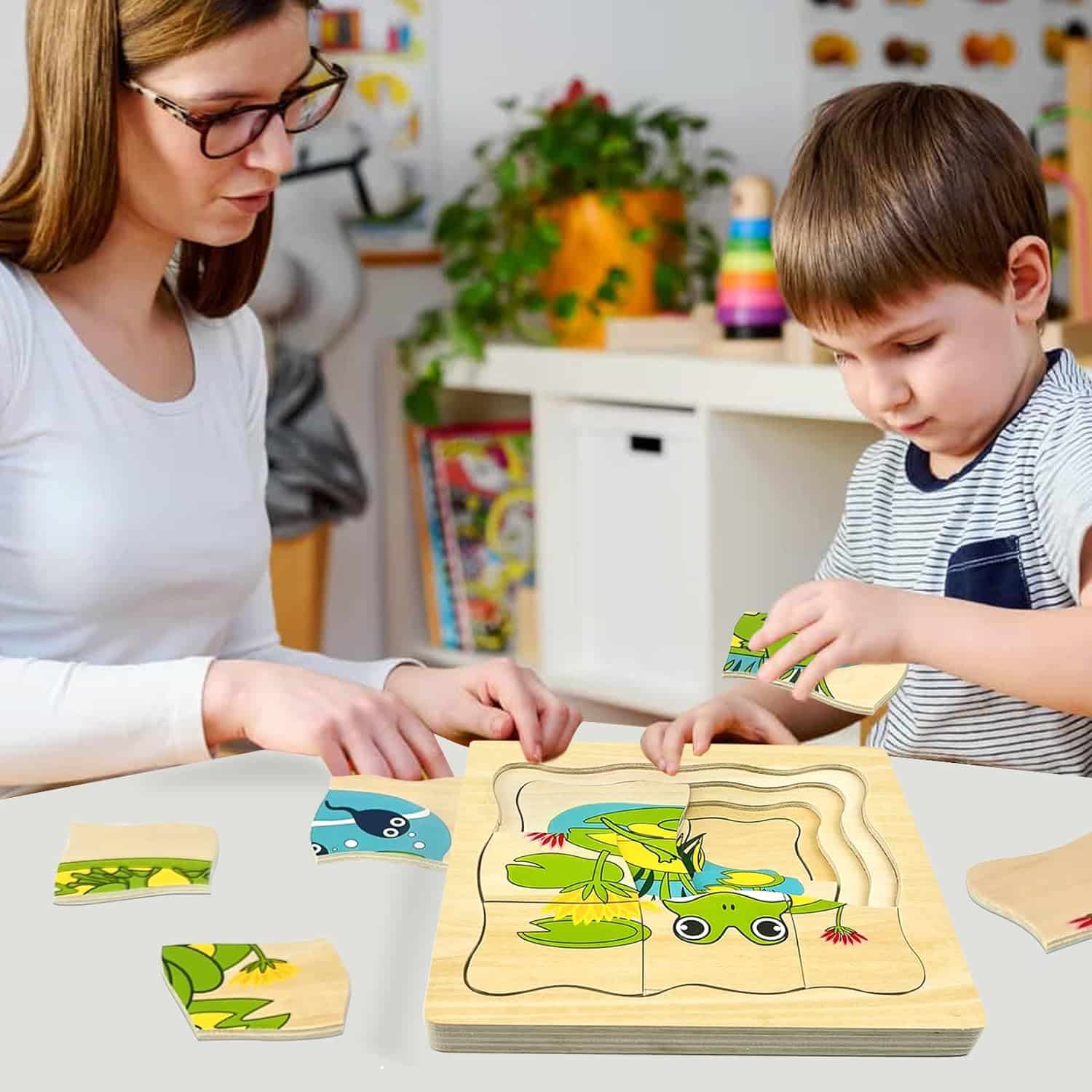 Montessori Wooden Puzzles for Kids Ages 4-8: A Fun and Educational Review