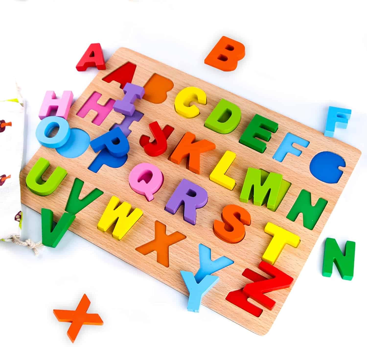 SKYFIELD Wooden Alphabet Puzzles: A Fun and Educational Toy for Kids