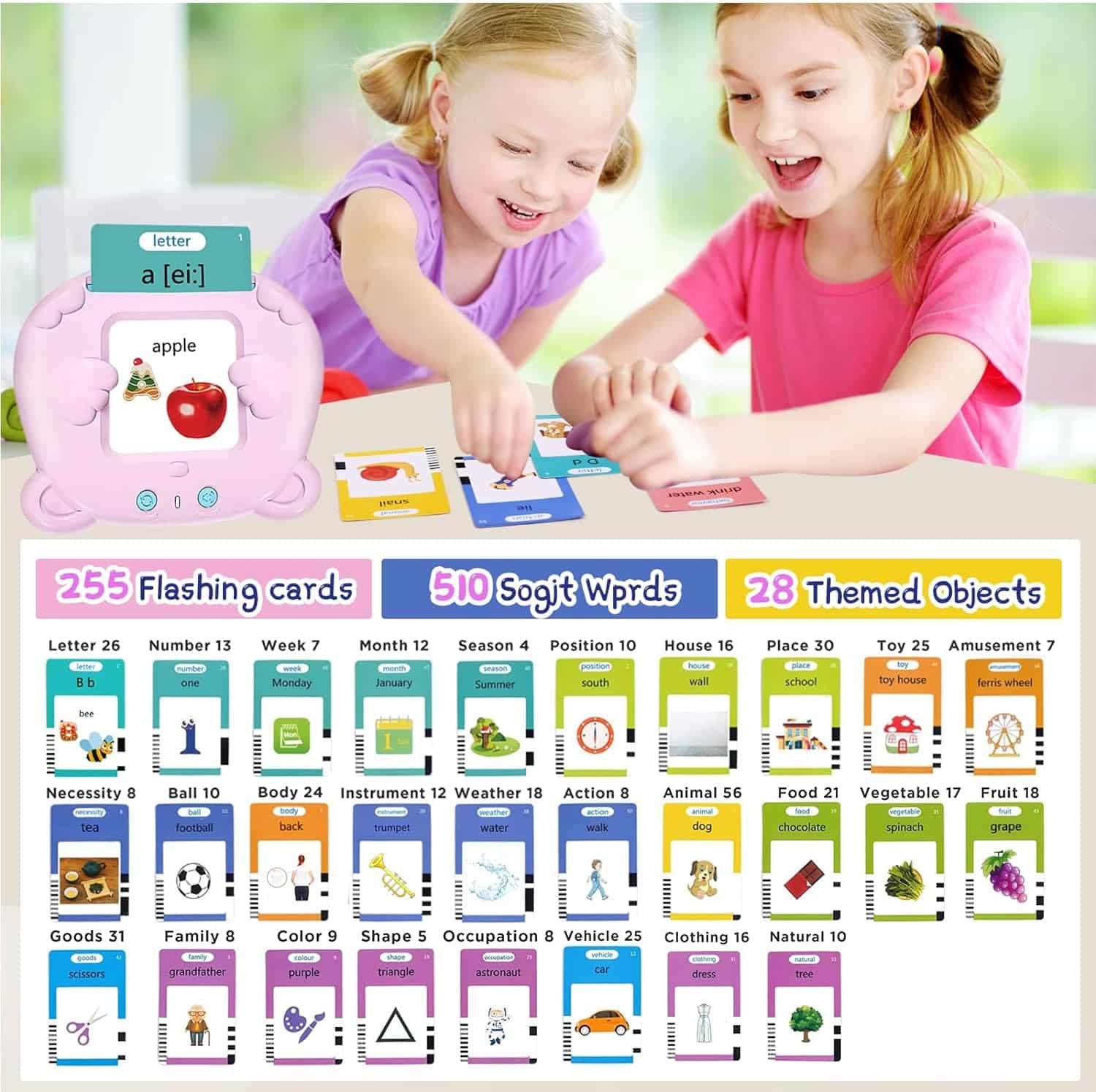 Toddle Toys for 2-6 Year Olds: An Educational Learning Flash Card Set