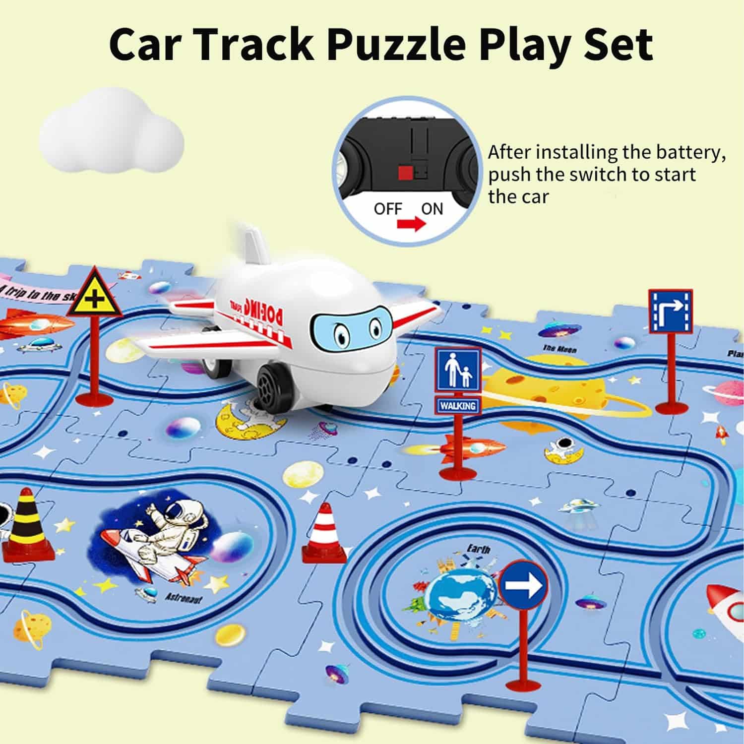 Children's Educational Puzzle Track Car Play Set - A Fun and Stimulating Toy for Kids