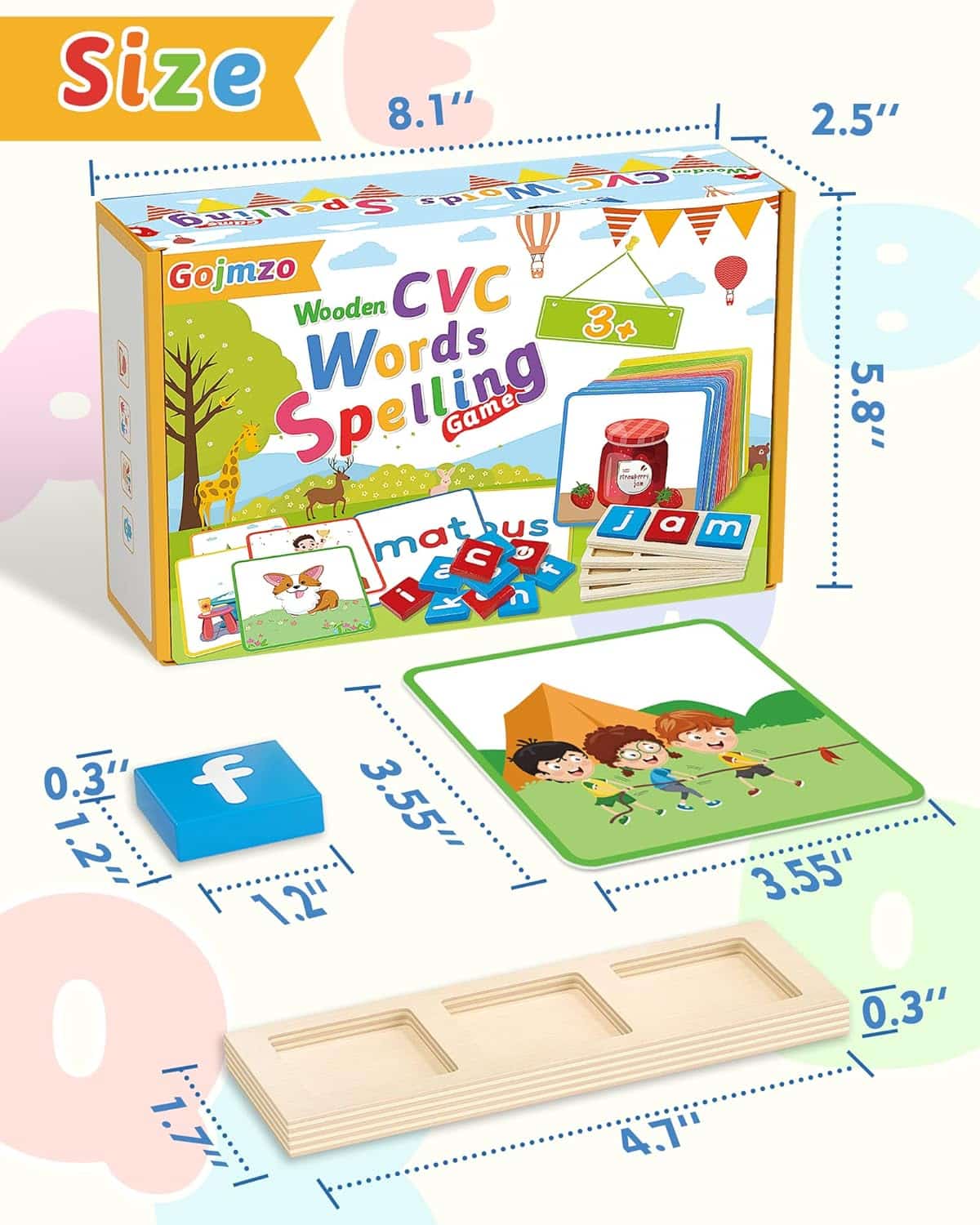 Gojmzo Wooden CVC Word Spelling Games: The Perfect Educational Toy for Kids