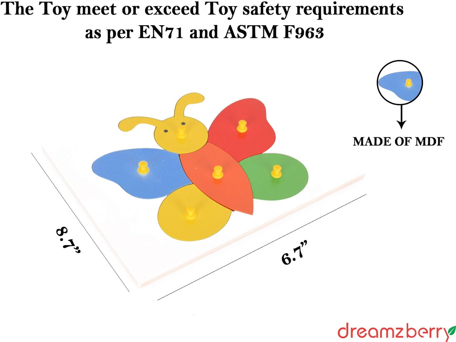 Dreamzberry Wooden Butterfly Puzzle: A Fun and Educational Toy for Kids