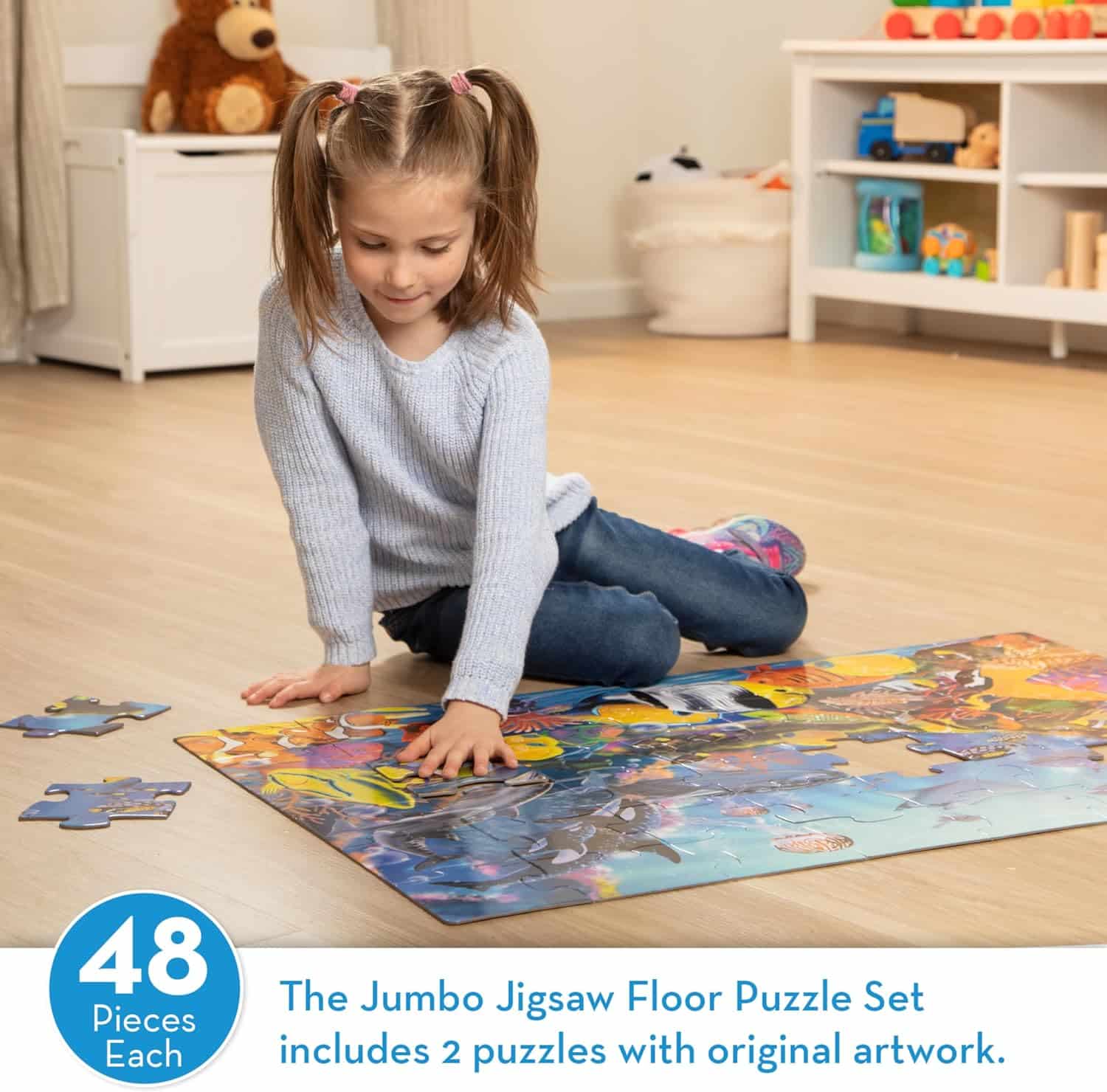 Melissa & Doug Jumbo Jigsaw Floor Puzzle Set - A Fun and Educational Review