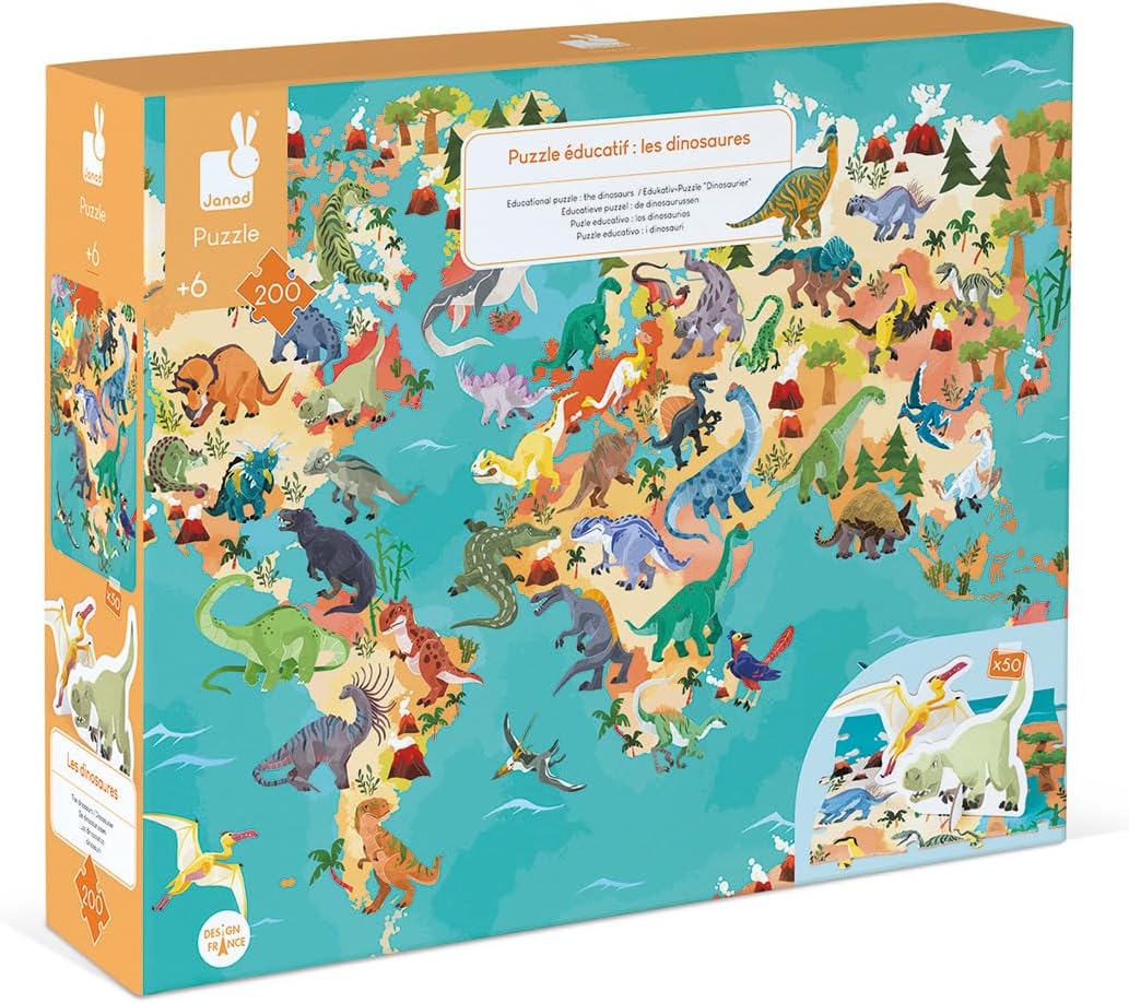 Janod J02679 The Dinosaurs Educational Puzzle: A Fun and Educational Adventure