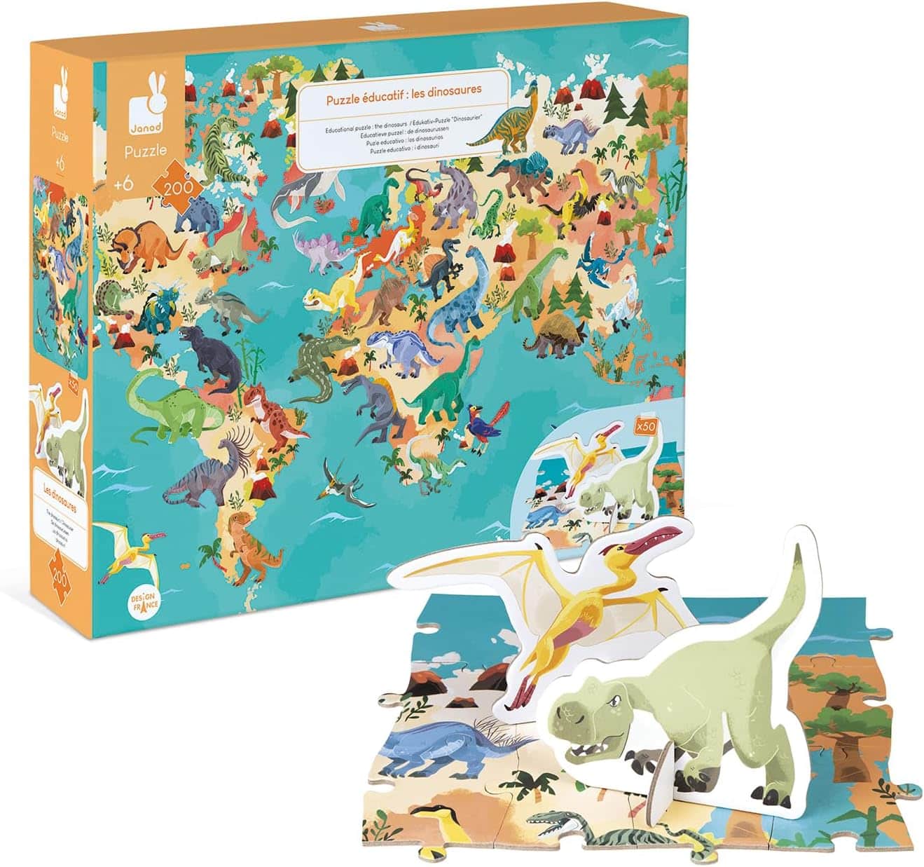 Janod J02679 The Dinosaurs Educational Puzzle: A Fun and Educational Adventure